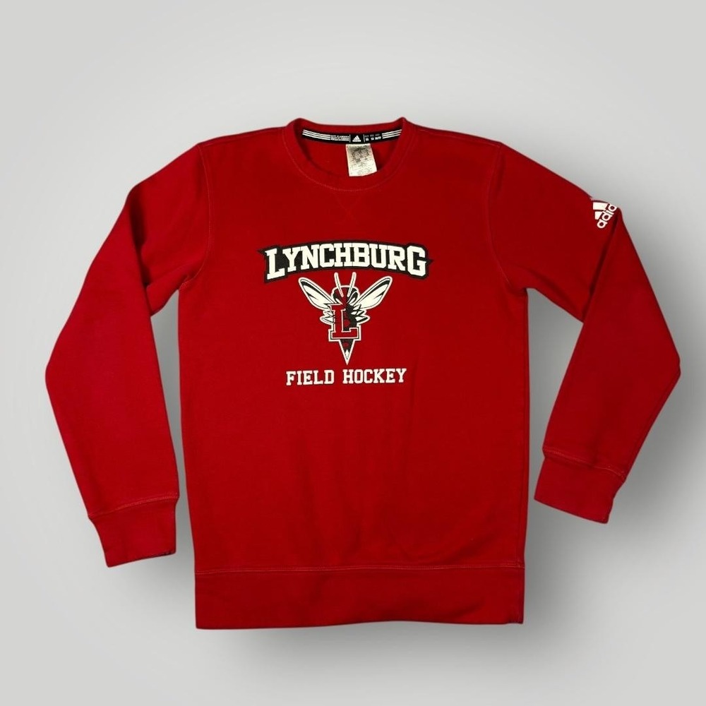 Lynchburg Hornets Sweatshirt Womens XS Red NCAA‎ Field Hockey Crewneck Adidas